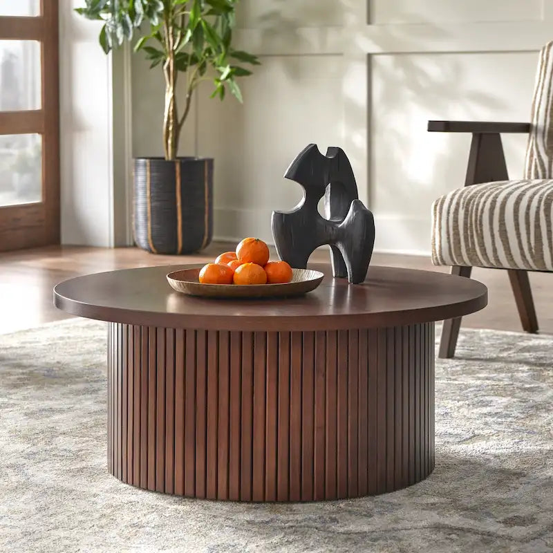 Fluted Low Profile Coffee Table