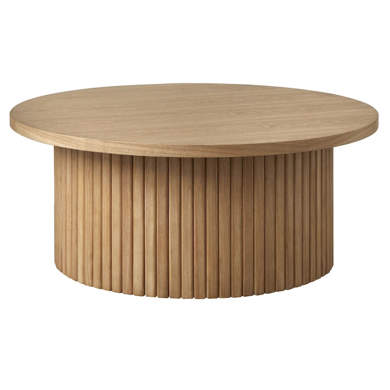 Table basse cannelée à profil bas