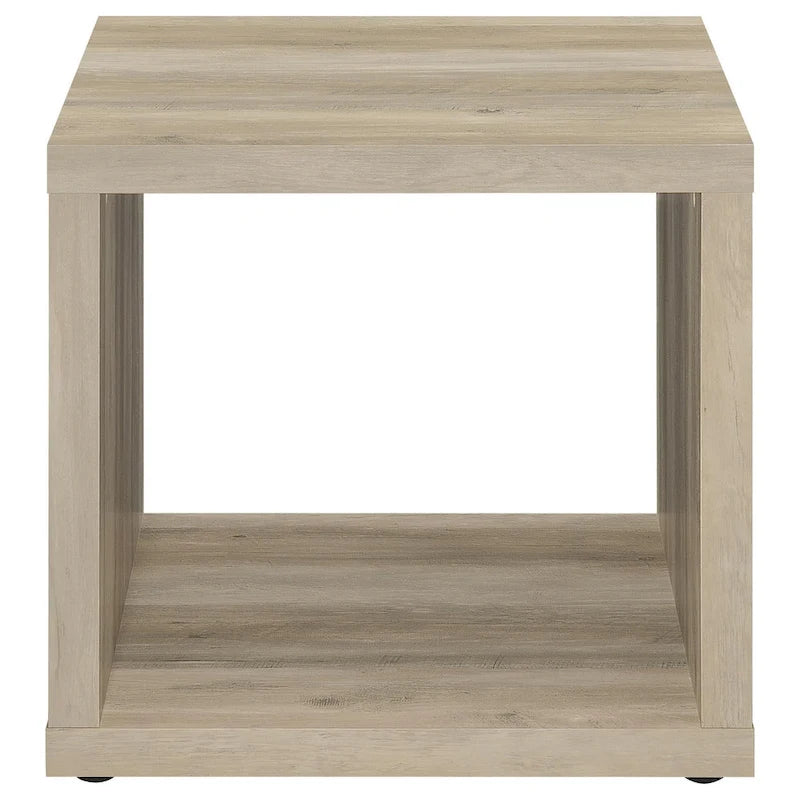 Table d'appoint, étagère carrée cubique, 58 cm, marron clair