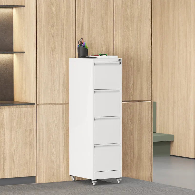 Classeur métallique verrouillable polyvalent avec roulettes pour la maison et le bureau
