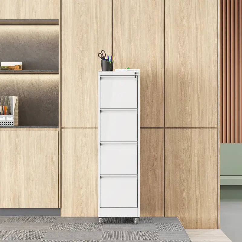 Classeur métallique verrouillable polyvalent avec roulettes pour la maison et le bureau