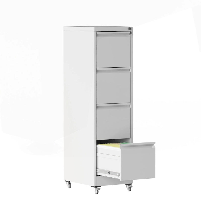 Classeur métallique verrouillable polyvalent avec roulettes pour la maison et le bureau