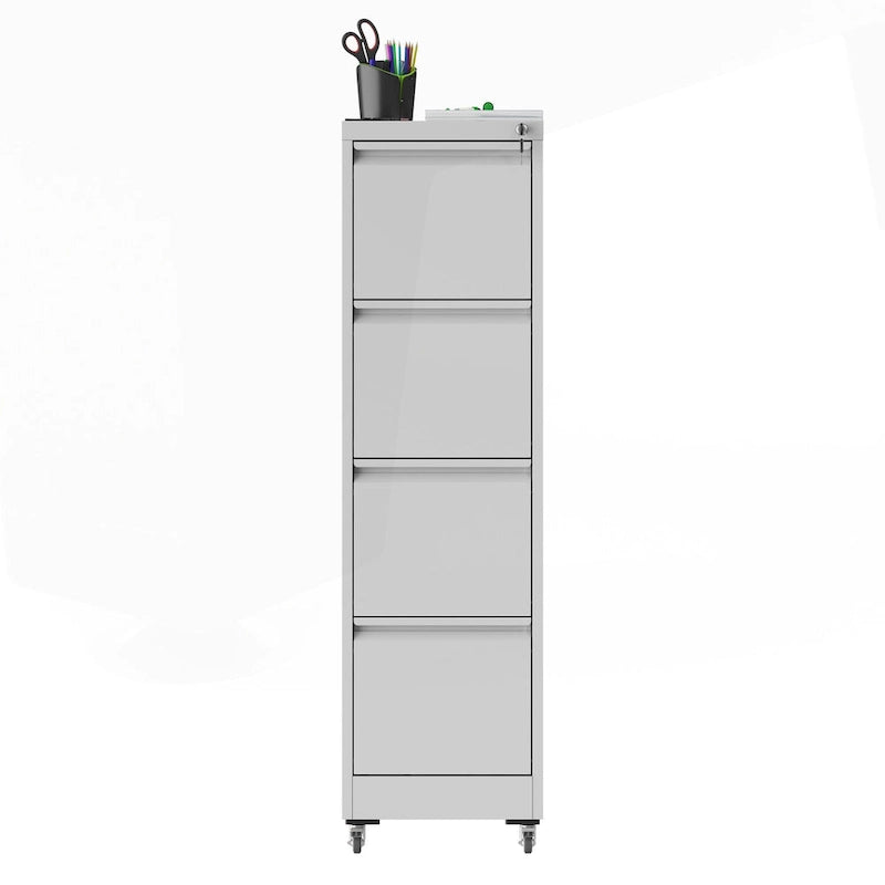 Classeur métallique verrouillable polyvalent avec roulettes pour la maison et le bureau