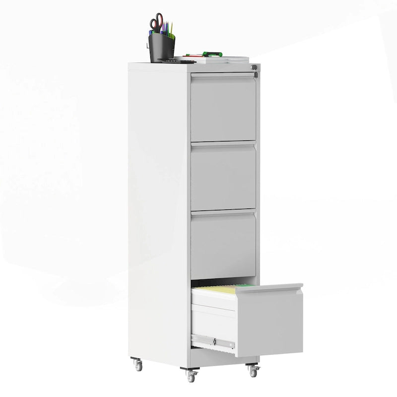 Classeur métallique verrouillable polyvalent avec roulettes pour la maison et le bureau