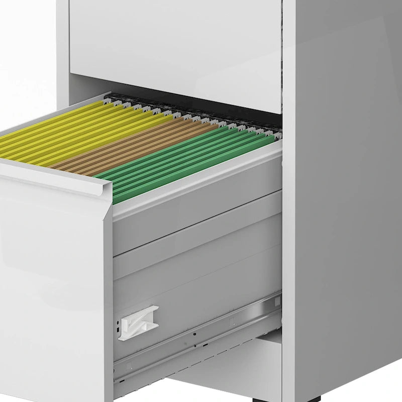 Classeur métallique verrouillable polyvalent avec roulettes pour la maison et le bureau