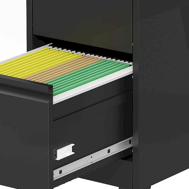 Classeur métallique verrouillable polyvalent avec roulettes pour la maison et le bureau
