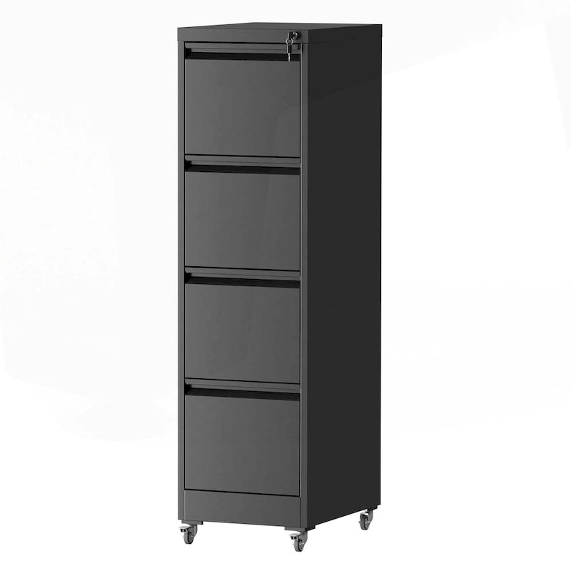 Classeur métallique verrouillable polyvalent avec roulettes pour la maison et le bureau