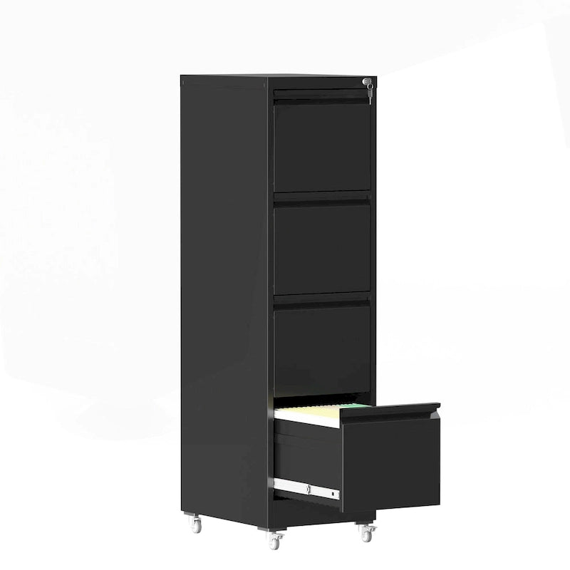 Classeur métallique verrouillable polyvalent avec roulettes pour la maison et le bureau