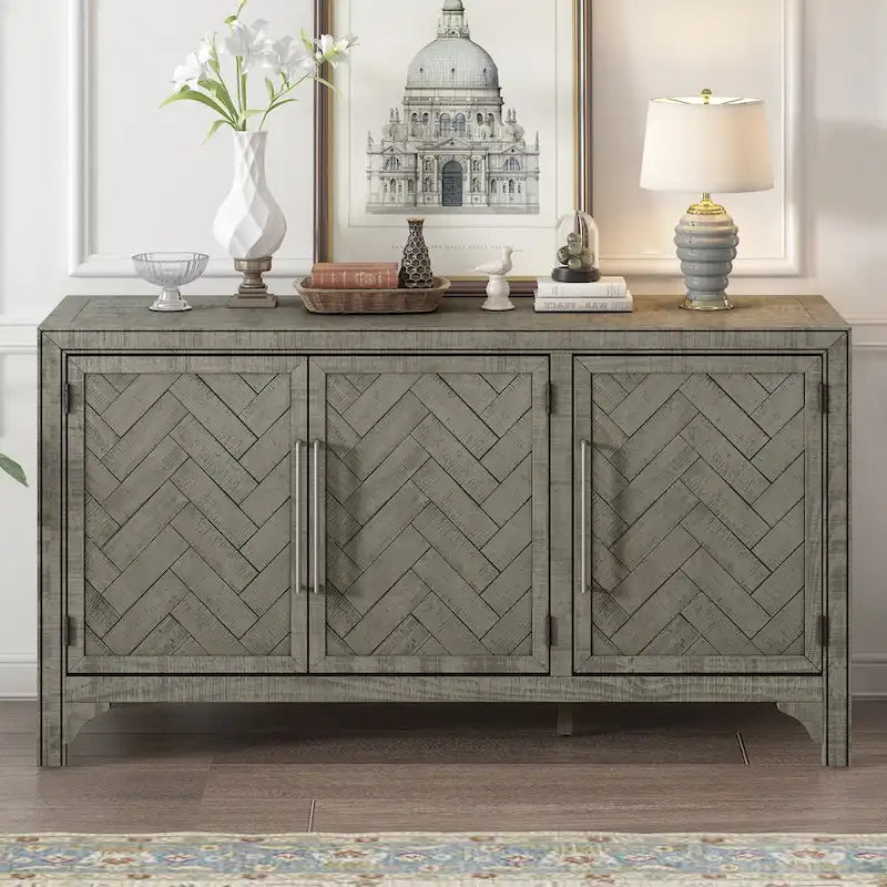 Buffet de rangement avec étagères réglables