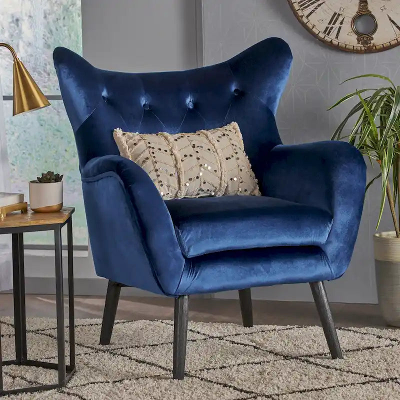 34.25 Fauteuil club en velours