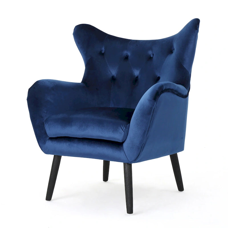 34.25 Fauteuil club en velours