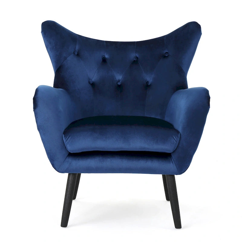 34.25 Fauteuil club en velours