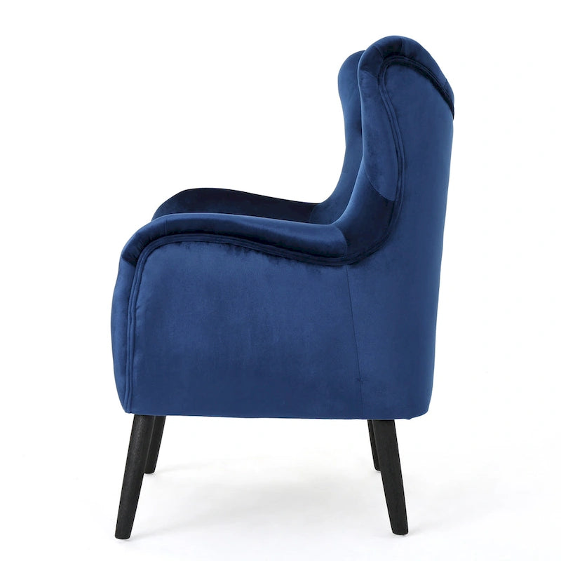 34.25 Fauteuil club en velours