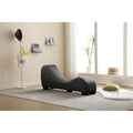 Chaise longue de yoga incurvée en similicuir moderne – 13.78 x 62.20 x 25.79