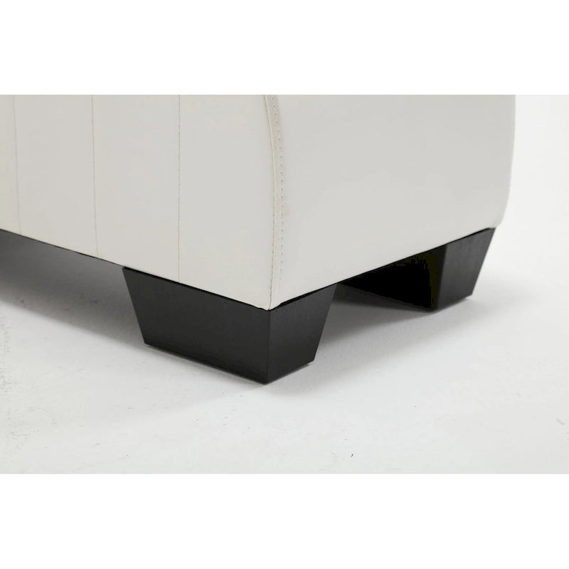 Chaise longue de yoga incurvée en similicuir moderne – 13.78 x 62.20 x 25.79