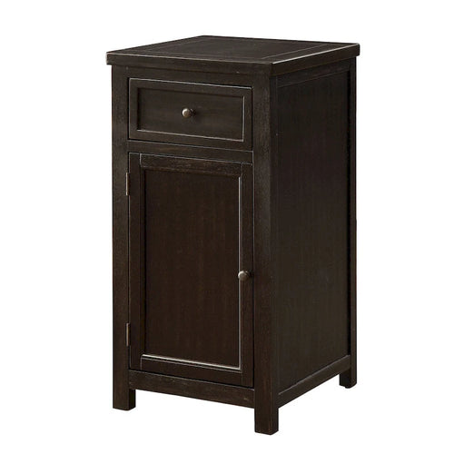 18-inch solid wood single drawer side table