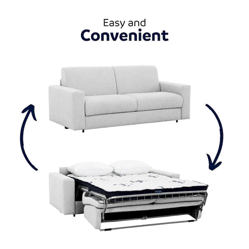 Canapé-lit pleine grandeur de 78 pouces avec matelas en mousse à mémoire de forme