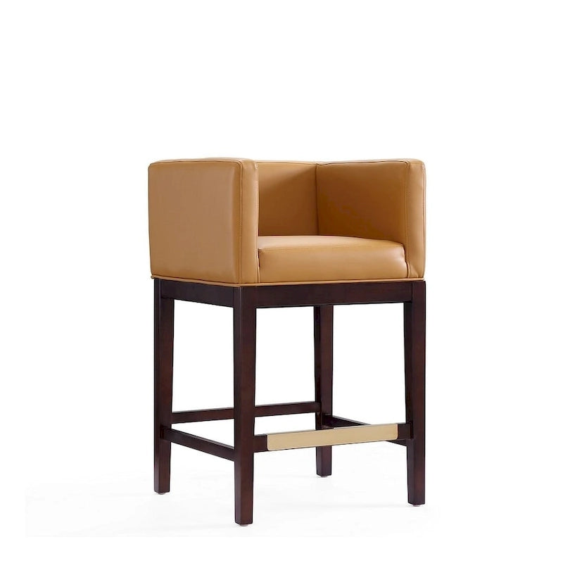 Tabourets de bar en noyer foncé (ensemble de 3 pièces)