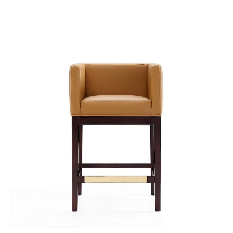 Tabourets de bar en noyer foncé (ensemble de 3 pièces)