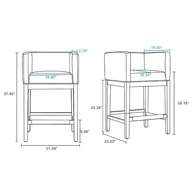 Tabourets de bar en noyer foncé (ensemble de 3 pièces)
