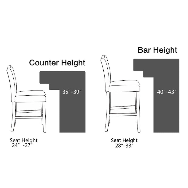 Tabourets de bar en tissu de 63,5 cm de hauteur de comptoir avec boutons touffetés, chaises d'îlot rembourrées, lot de 2