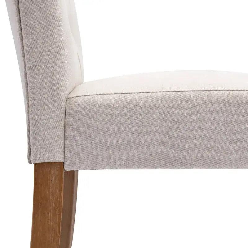Tabourets de bar en tissu de 63,5 cm de hauteur de comptoir avec boutons touffetés, chaises d'îlot rembourrées, lot de 2