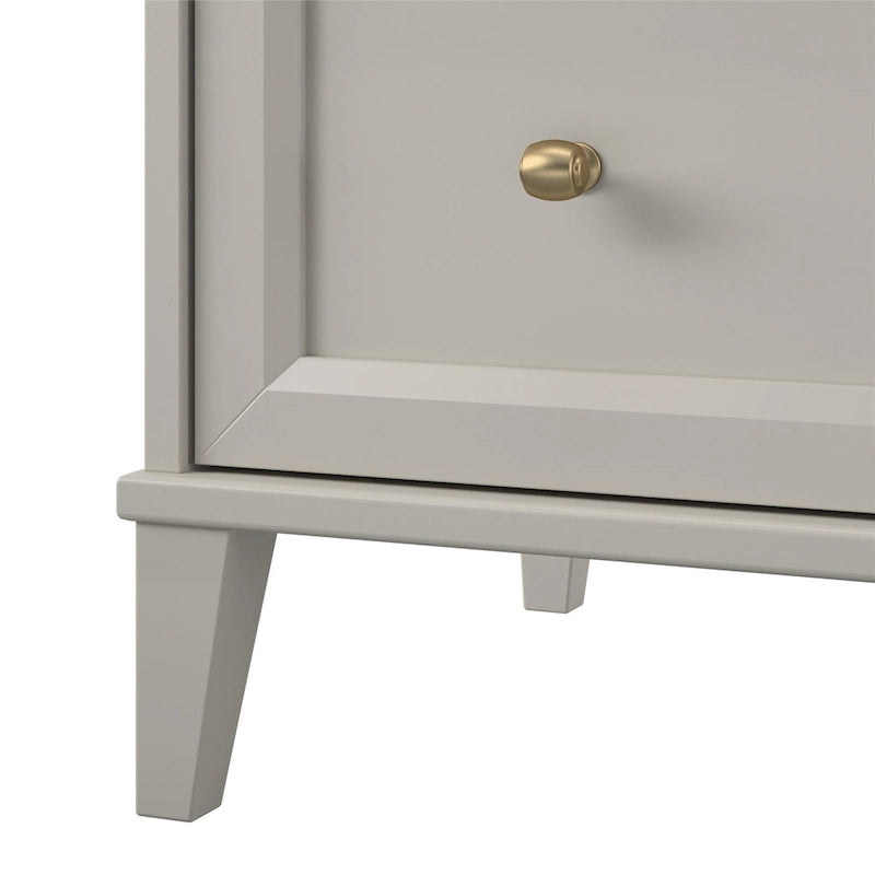 Coiffeuse double tiroir avec plateau coulissant