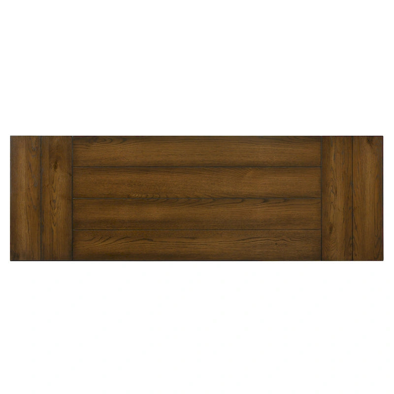 Table de bar en chêne de 71 pouces avec plateau rabattable.