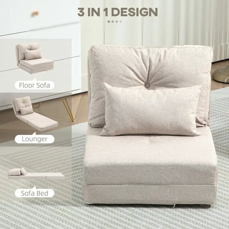Chaise-longue convertible et pliable, canapé-lit de sol paresseux