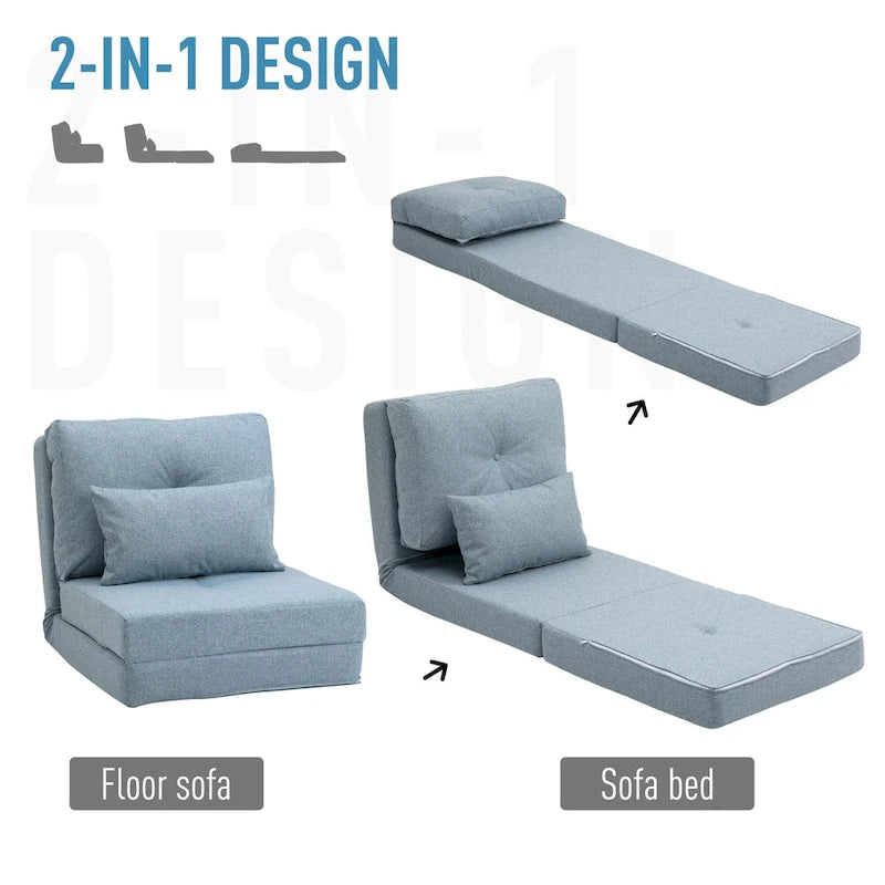Chaise-longue convertible et pliable, canapé-lit de sol paresseux
