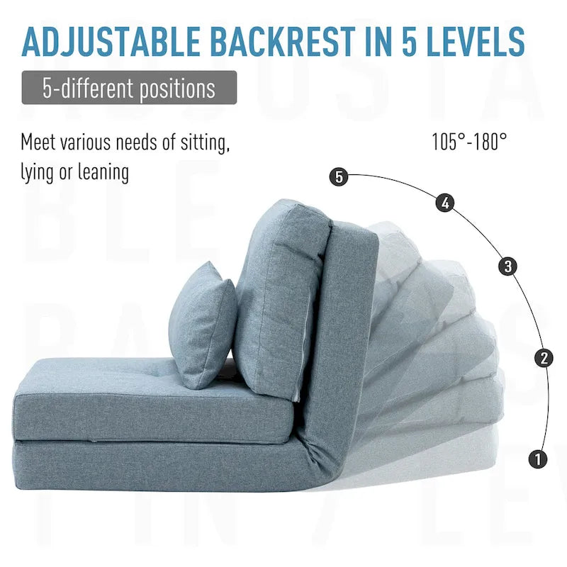 Chaise-longue convertible et pliable, canapé-lit de sol paresseux