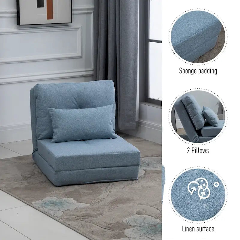 Chaise-longue convertible et pliable, canapé-lit de sol paresseux