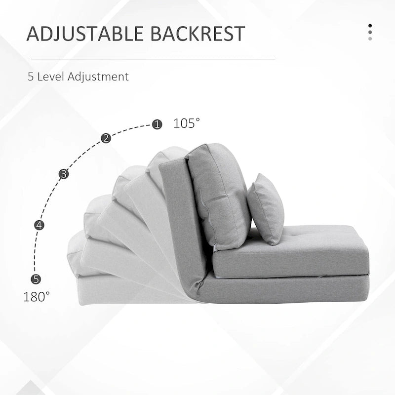 Chaise-longue convertible et pliable, canapé-lit de sol paresseux