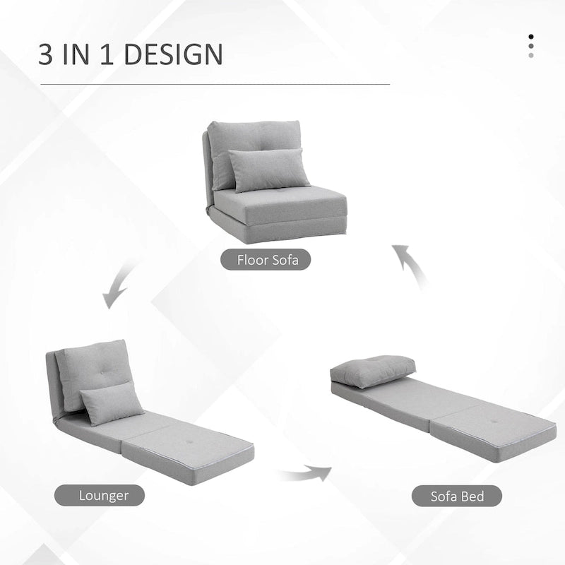 Chaise-longue convertible et pliable, canapé-lit de sol paresseux