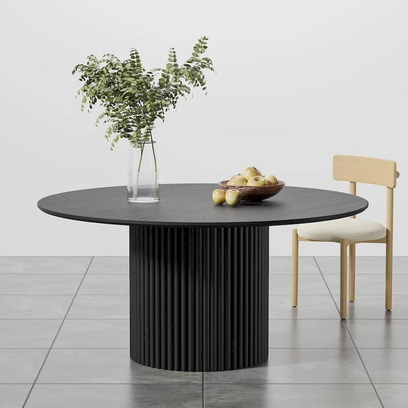 Solid Wood 60 Round Dining Table for 6 People Nordic style - 60*30