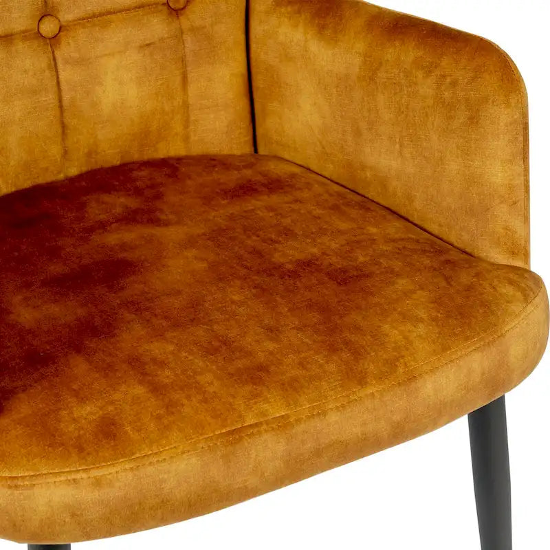Fauteuil d'appoint à dossier haut, dossier capitonné et accoudoirs ailés