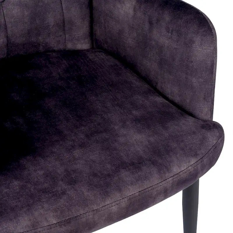 Fauteuil d'appoint à dossier haut, dossier capitonné et accoudoirs ailés