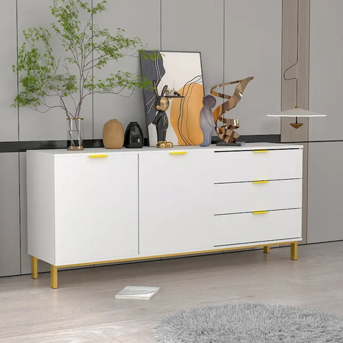 2 Door Large Storage Cabinet 3 Drawer TV Cabinet Buffet Sideboard