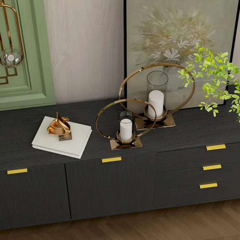 Armoire de rangement 2 portes, meuble TV 3 tiroirs, buffet.
