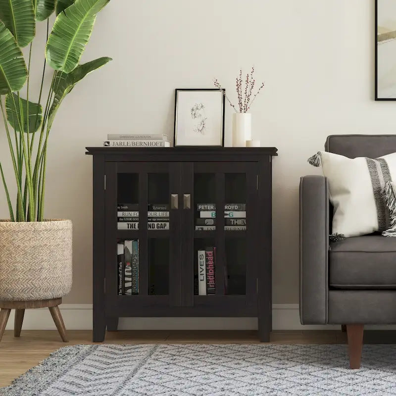 Meuble de rangement bas en BOIS MASSIF de 30 po de large - 30 larg. x 14 prof. x 31 haut.