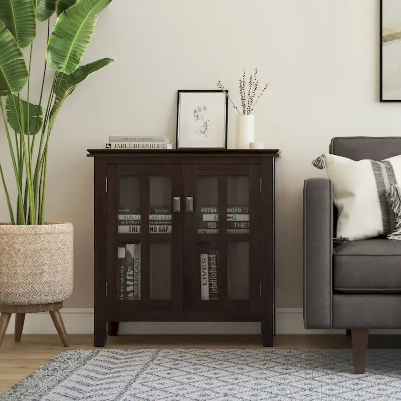 Meuble de rangement bas en BOIS MASSIF de 30 po de large - 30 larg. x 14 prof. x 31 haut.