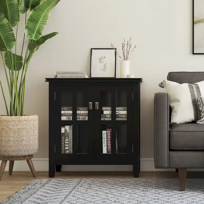 Meuble de rangement bas en BOIS MASSIF de 30 po de large - 30 larg. x 14 prof. x 31 haut.