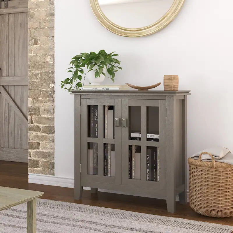 Meuble de rangement bas en BOIS MASSIF de 30 po de large - 30 larg. x 14 prof. x 31 haut.