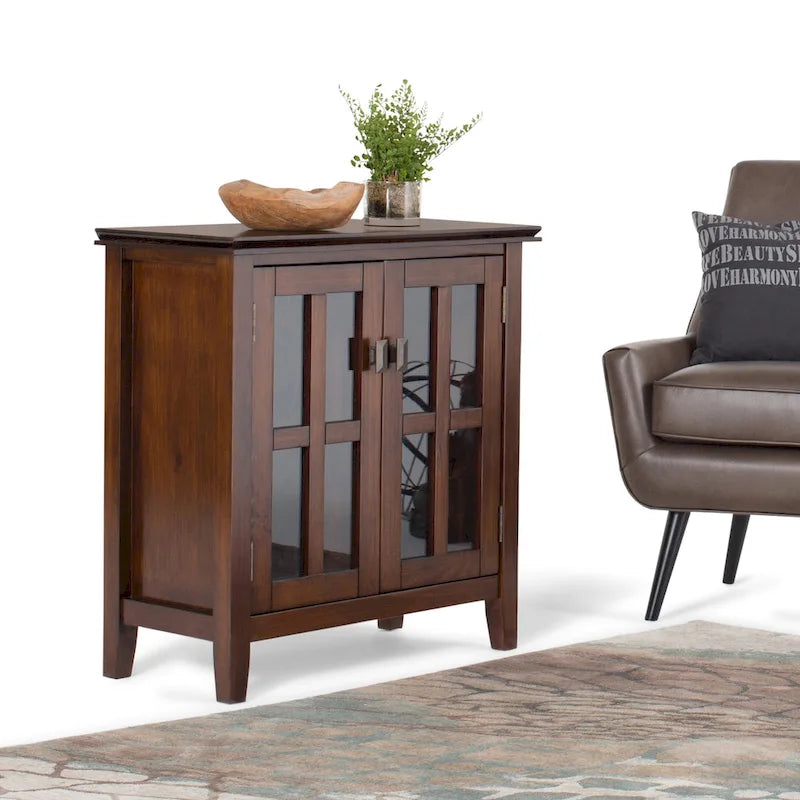WYNDENHALL Stratford SOLID WOOD 30 inch Wide Low Storage Cabinet - 30w x 14d x 31 h