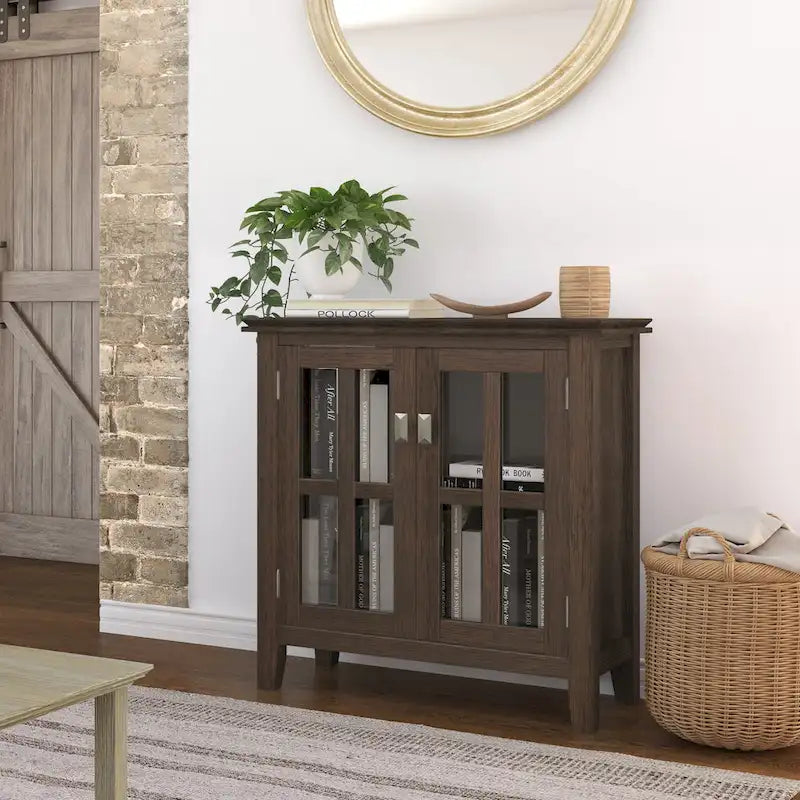 Meuble de rangement bas en BOIS MASSIF de 30 po de large - 30 larg. x 14 prof. x 31 haut.