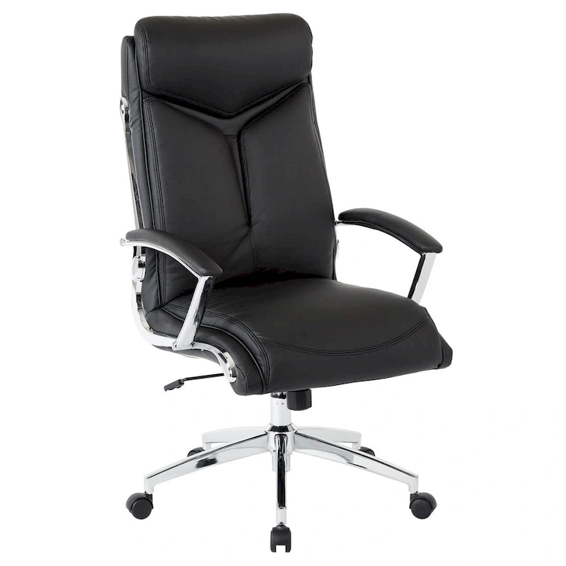 Fauteuil de direction à dossier haut en similicuir