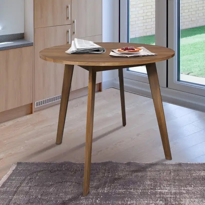 table ronde en bois massif