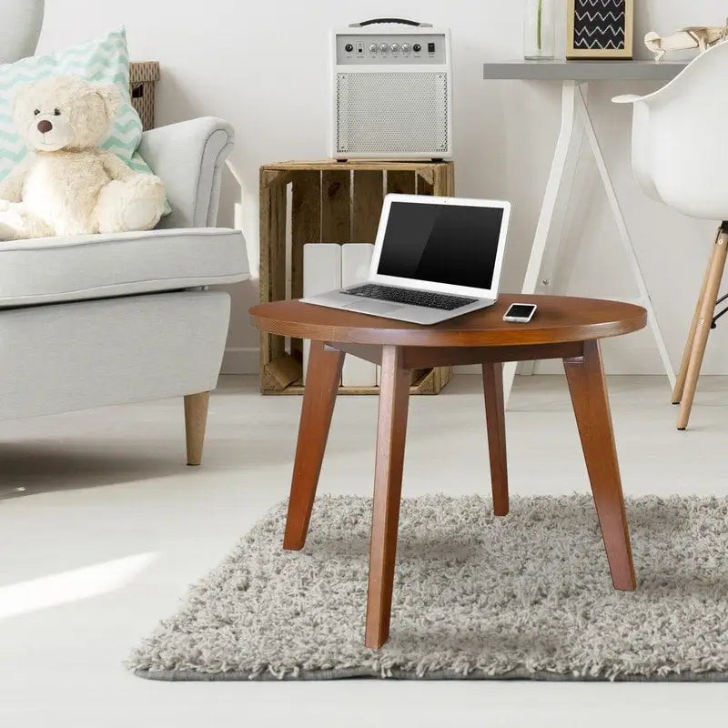 table ronde en bois massif