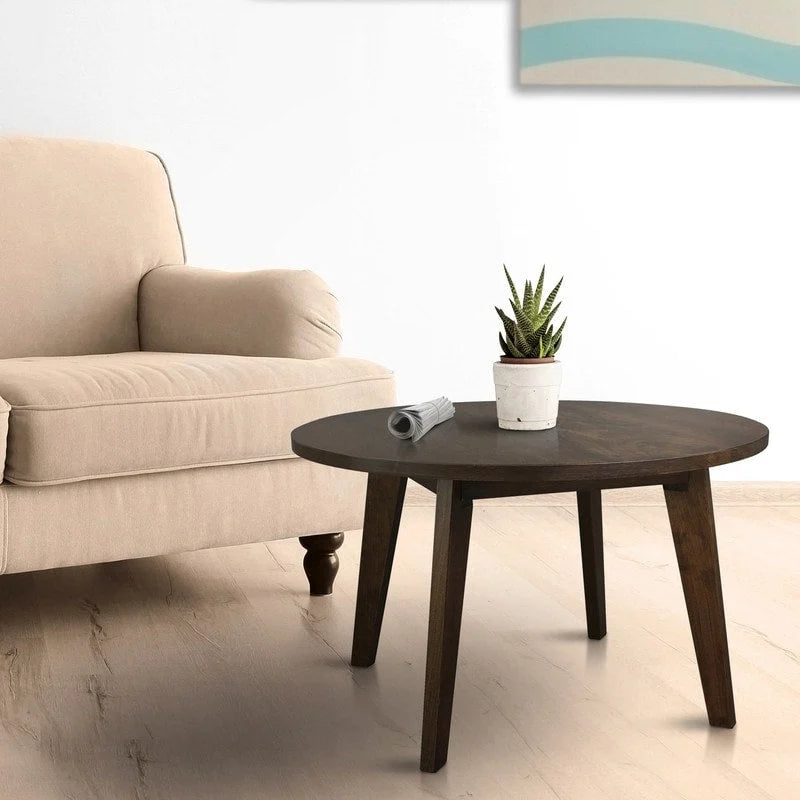 table ronde en bois massif