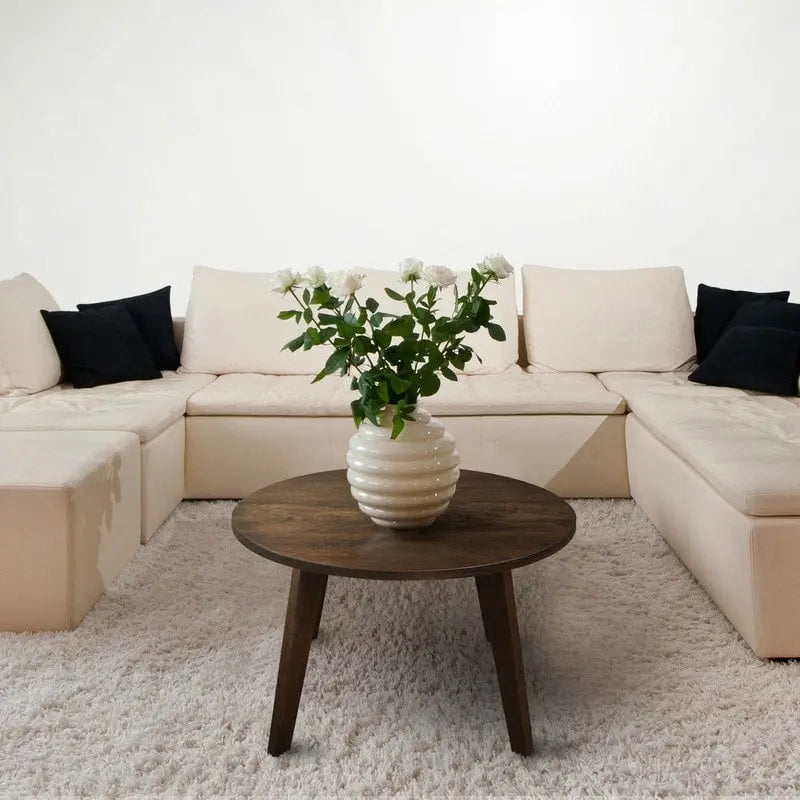 table ronde en bois massif